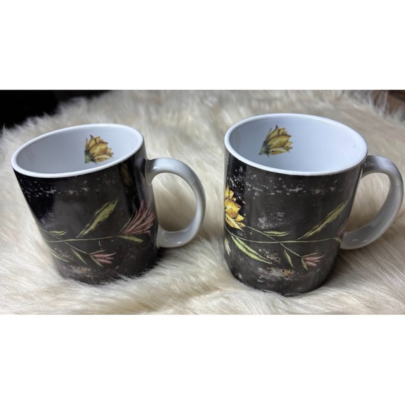 Lang And Wise Coffee Cup‎ Set of Two "Wildflowers" Collector Mug 2002 - Picture 1 of 9